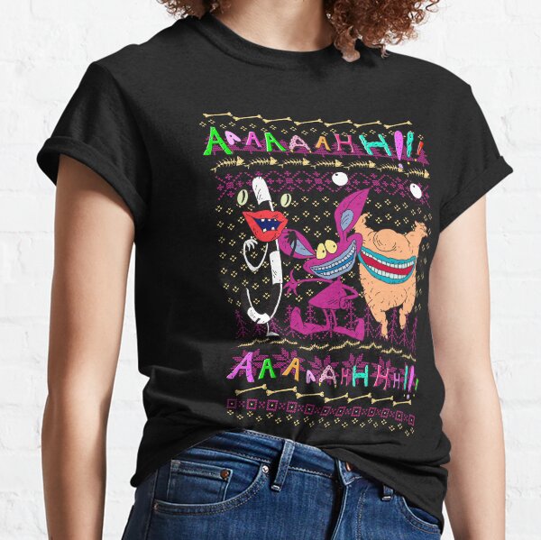 Item preview, Aaahh!!! Real Monsters Christmas Scary Fun Ugly Sweater designed and sold by FifthSun.