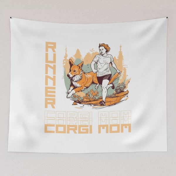 Item preview, Corgi Running Partner: un diseño motivador para mamás caninas activas designed and sold by brindled.