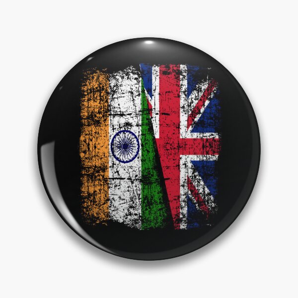Item preview, India Britain Union Jack Flag - British Indian designed and sold by Dapperly Tees.