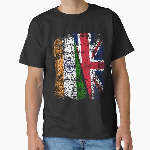 Item preview, India Britain Union Jack Flag - British Indian designed and sold by Dapperly Tees.