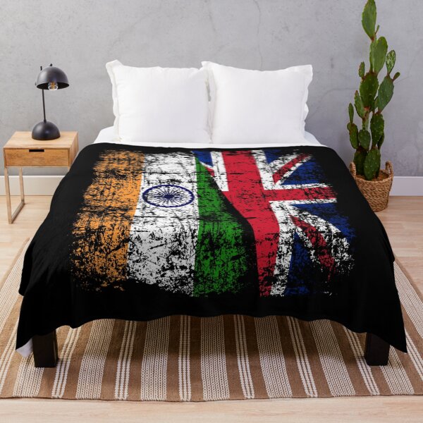 Item preview, India Britain Union Jack Flag - British Indian designed and sold by Dapperly Tees.