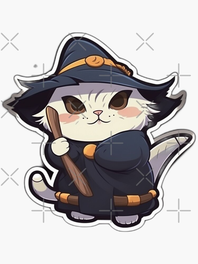 White Cat in a Wizard Hat