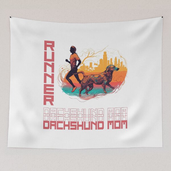 Item preview, Dachshund Running Partner: un diseño motivador para madres activas de perros designed and sold by brindled.