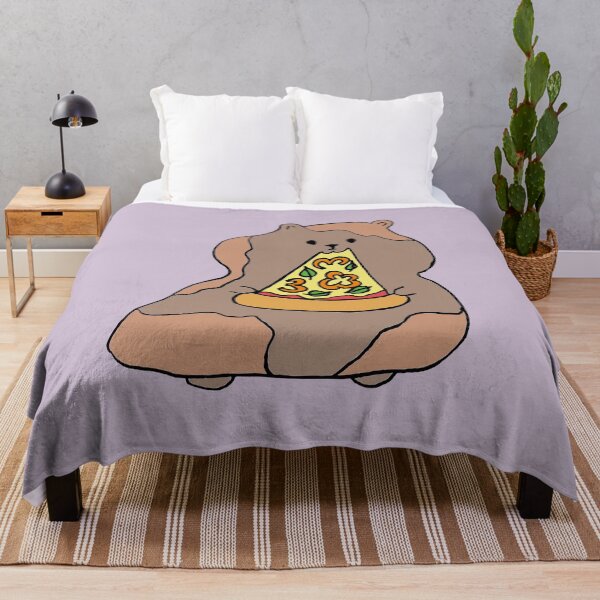 Item preview, Cute hamster with pizza designed and sold by floofrealm.