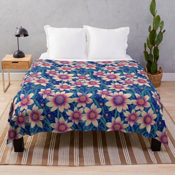 Item preview, Summer Flowers Punk Pointillism 1 designed and sold by PinetumDesigns.