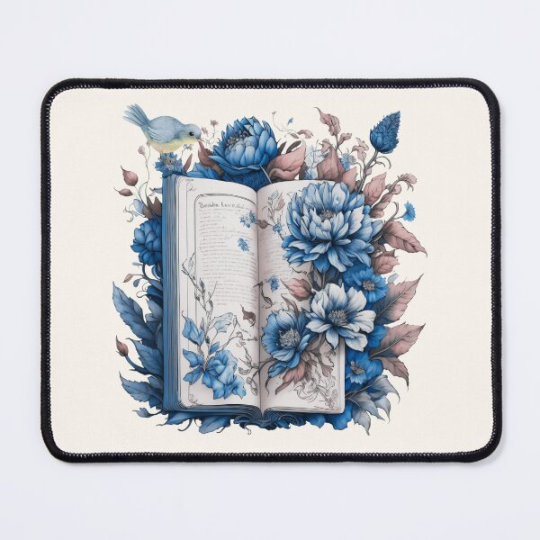 Item preview, flowers growing from book and bird designed and sold by PositiveIdeas.