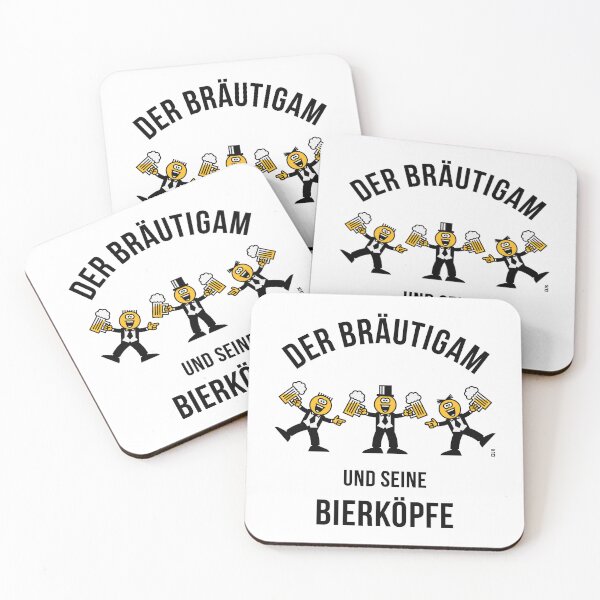 Item preview, The Bridegroom And His Beer Heads (JGA / Caricature / 3C / Black) designed and sold by Roderix.