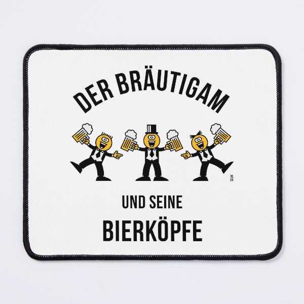 Item preview, The Bridegroom And His Beer Heads (JGA / Caricature / 3C / Black) designed and sold by Roderix.