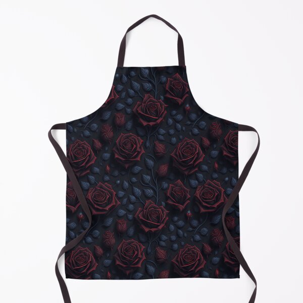 Item preview, Blood Red Roses Black Background seamless designed and sold by VintageVib.