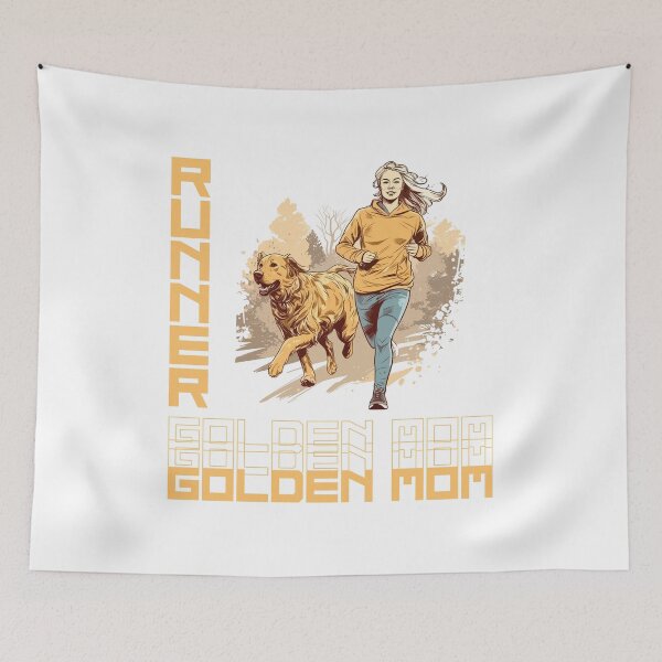 Item preview, Golden Retriever Running Partner: un diseño motivador para mamás caninas activas designed and sold by brindled.