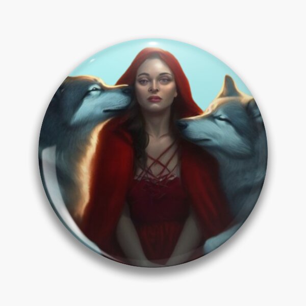 Item preview, woman with wolves in the forest clearing and wolves  designed and sold by JaroDesign2023.