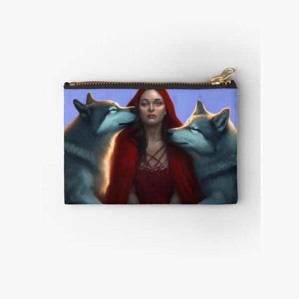 Item preview, woman with wolves in the forest clearing and wolves  designed and sold by JaroDesign2023.