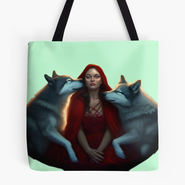 Item preview, woman with wolves in the forest clearing and wolves  designed and sold by JaroDesign2023.