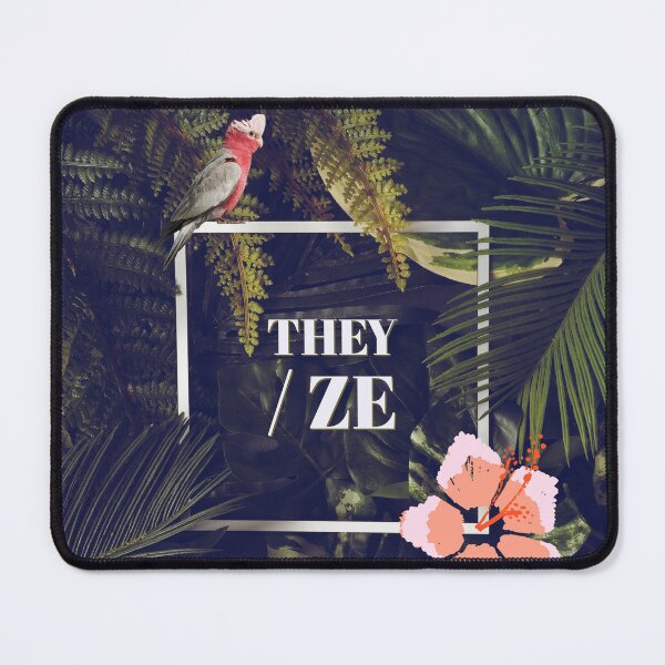 Item preview, They/Ze Pronouns Tropical Jungle Pronouns designed and sold by MxA19.