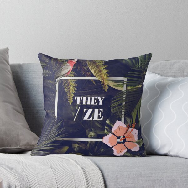 Item preview, They/Ze Pronouns Tropical Jungle Pronouns designed and sold by MxA19.