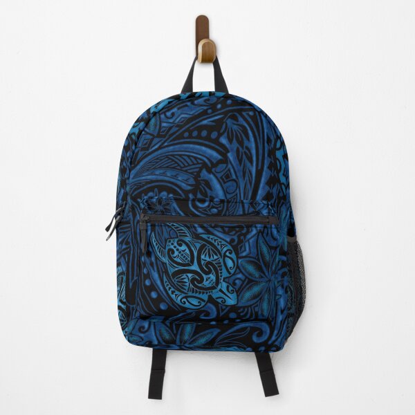 Item preview, Blue Honu Moon - Hawaiian - Samoan - Polynesian Tribal Turtles 4424 designed and sold by sunnthreads.