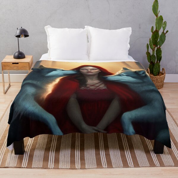 Item preview, woman with wolves in the forest clearing and wolves  designed and sold by JaroDesign2023.