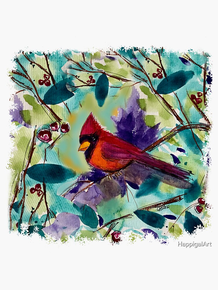 Artwork view, Kim’s Cardinal designed and sold by HappigalArt