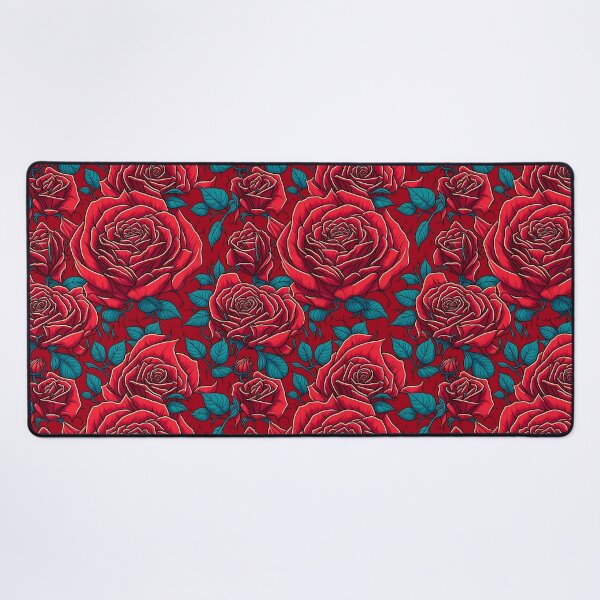 Item preview, Vector Red Roses Flowers And Leaves Seamless Pattern designed and sold by VintageVib.