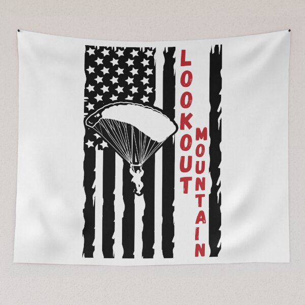 Item preview, Skydiving in Lookout Mountain, Georgia GA - Vintage Paragliding Parachuting Logo designed and sold by Vintage-TM.