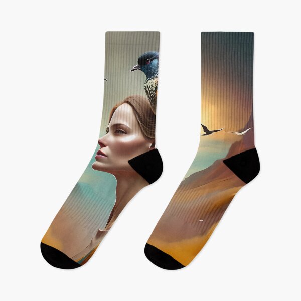 Item preview, Lady Colorful Expression: An Abstract Landscape Woman Portrait  designed and sold by artmanikin.