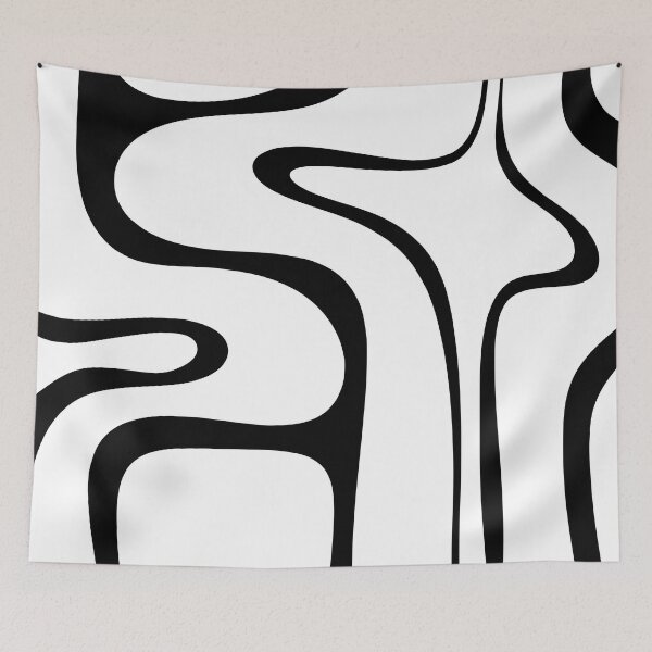 Item preview, Copacetic Retro Abstract Pattern Black and White designed and sold by kierkegaard.