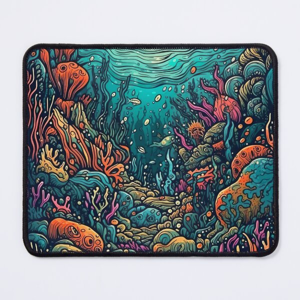 Item preview, Psychedelic Trippy Underwater Scene designed and sold by Matt's Artificial Nature.