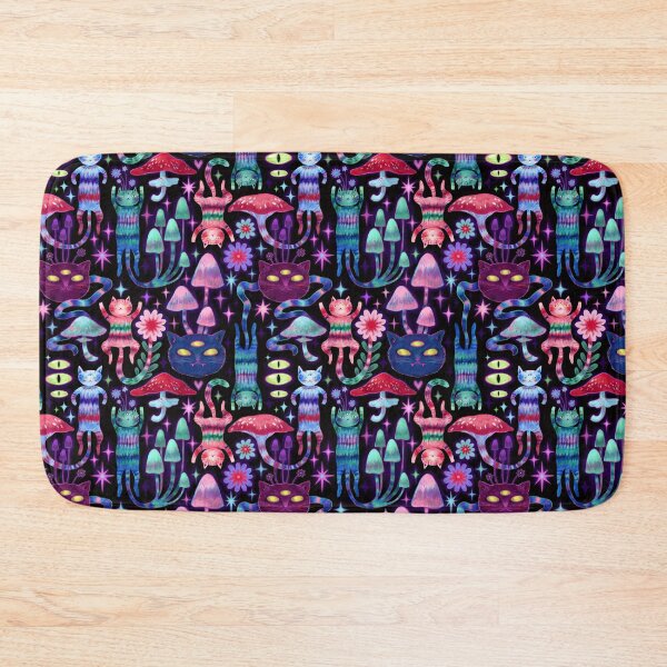 Item preview, Psychedelic Cats and Mushrooms designed and sold by balanyonok.