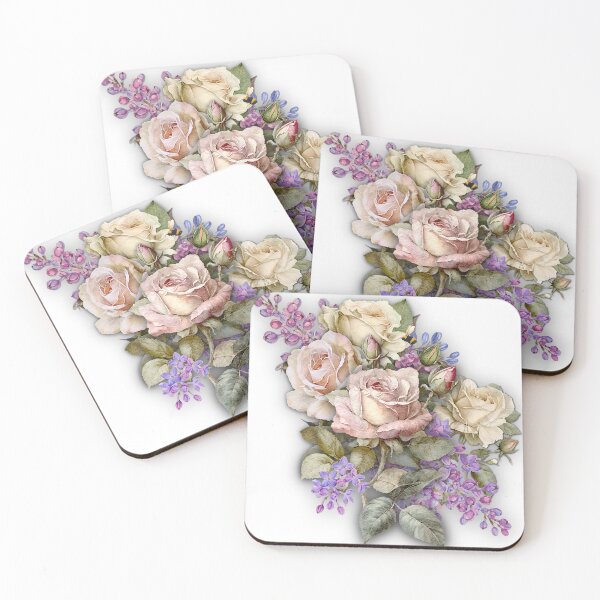 Item preview, Sabrina Farmer Art - Roses and Lilacs - Vintage Bouquet designed and sold by sabrinart42.