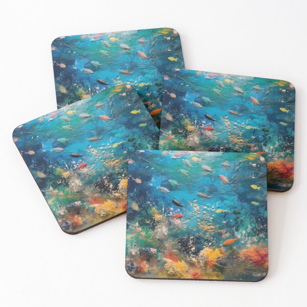 Item preview, Finger Painted Underwater Scene designed and sold by Matt's Artificial Nature.