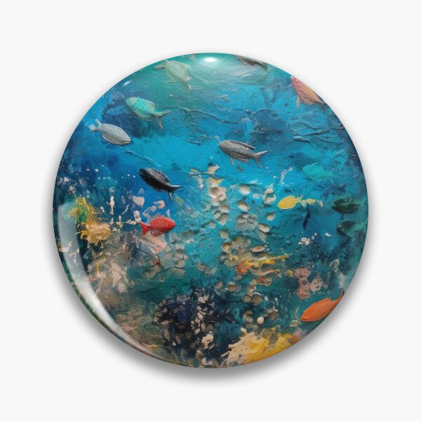 Item preview, Finger Painted Underwater Scene designed and sold by Matt's Artificial Nature.