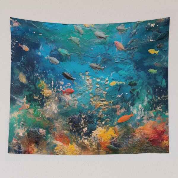 Item preview, Finger Painted Underwater Scene designed and sold by Matt's Artificial Nature.