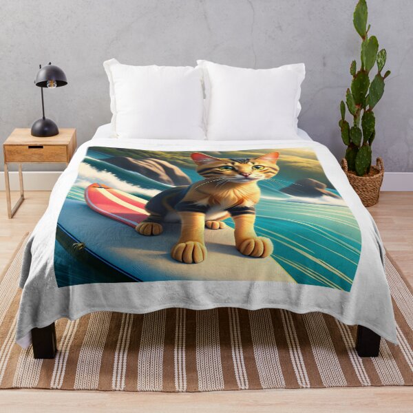 Item preview, Surfing Cute Cat designed and sold by AgataKaja.