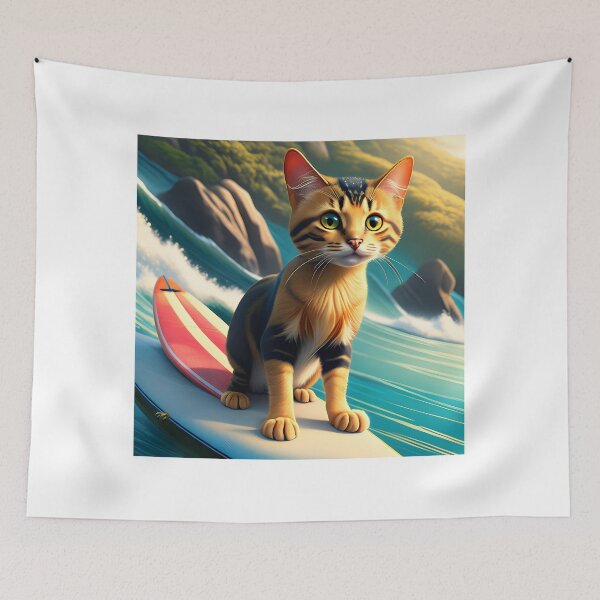 Item preview, Surfing Cute Cat designed and sold by AgataKaja.