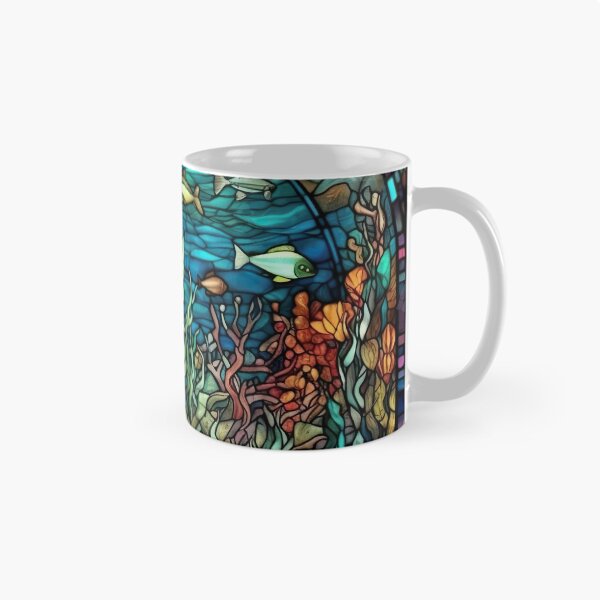 Item preview, Stained Glass Underwater Scene designed and sold by Matt's Artificial Nature.