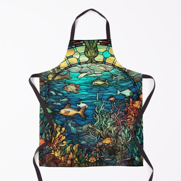 Item preview, Stained Glass Underwater Scene designed and sold by Matt's Artificial Nature.