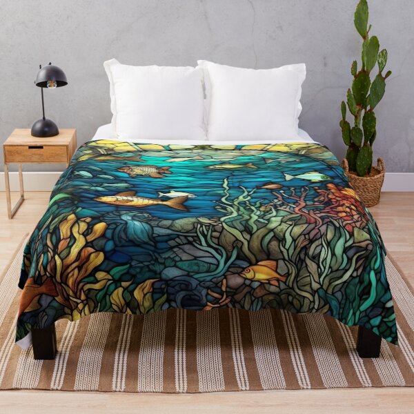 Item preview, Stained Glass Underwater Scene designed and sold by Matt's Artificial Nature.