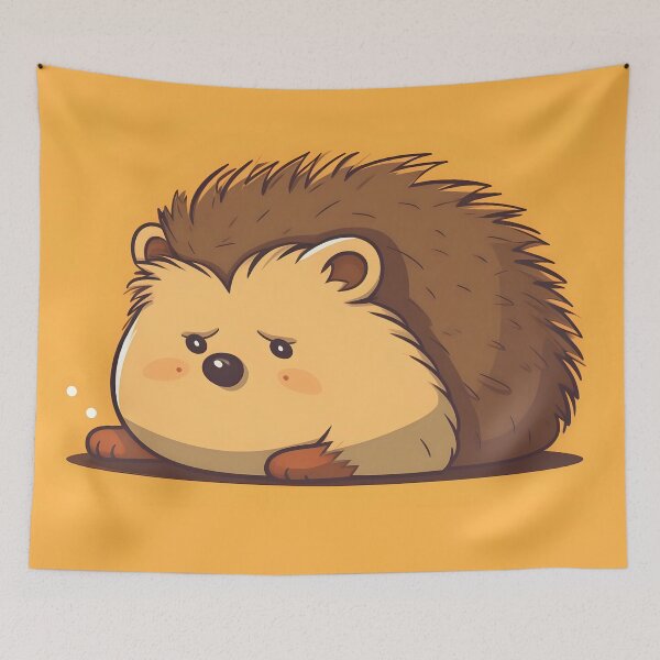 Item preview, Minimalist drawing of a desolate hedgehog designed and sold by SingularityGeek.