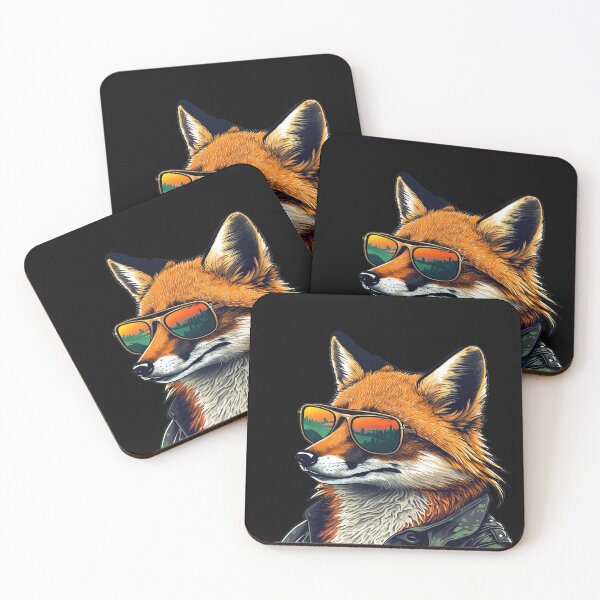Item preview, Cool Fox with Sunglasses Art designed and sold by Digital Mindscape.