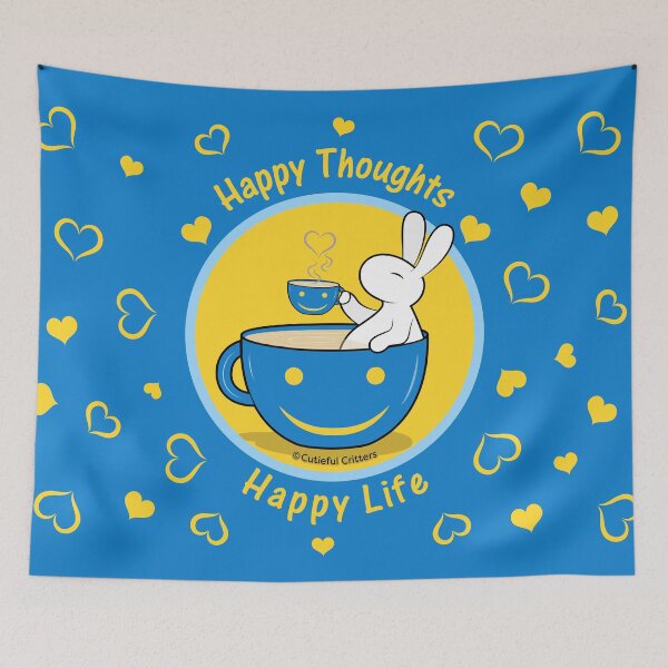 Item preview, Happy Thoughts, Happy Life  designed and sold by Cutieful Critters.