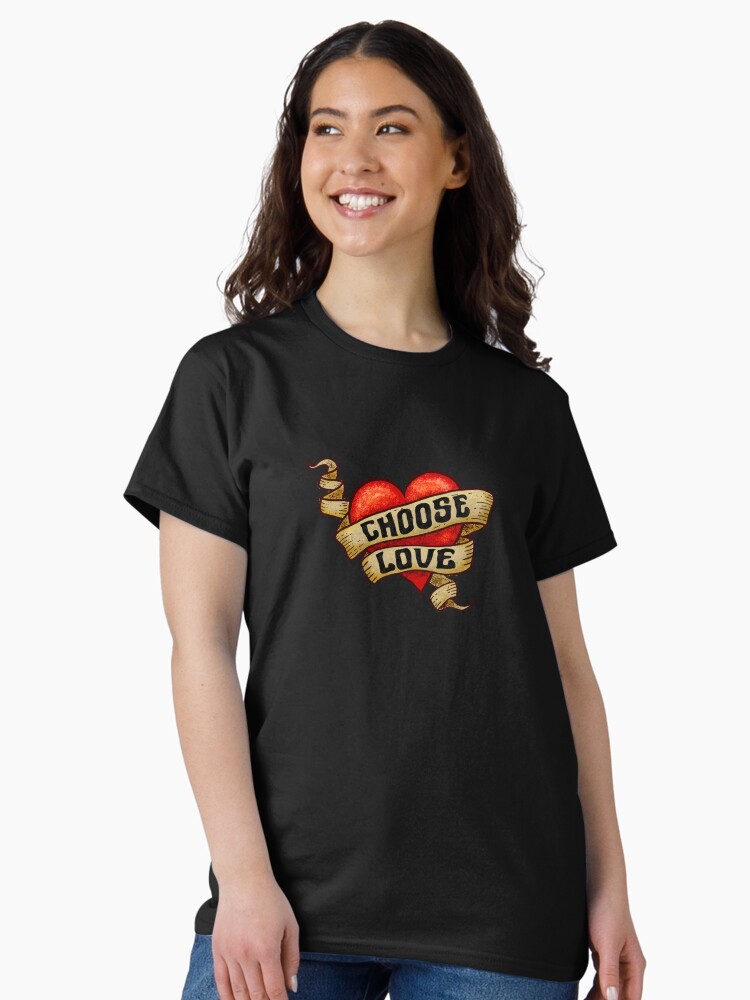 Thumbnail 2 of 7, Classic T-Shirt, Choose Love designed and sold by jitterfly.