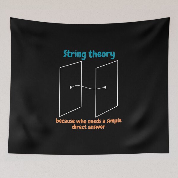 Item preview, string theory, because who needs a simple direct answer, funny physics designed and sold by NoetherSym.