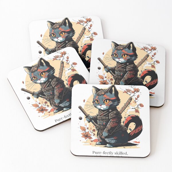 Item preview, Unleash the Samurai within with our Purr-fectly skilled Samurai Cat Graphic! designed and sold by TheBananaInkCo.
