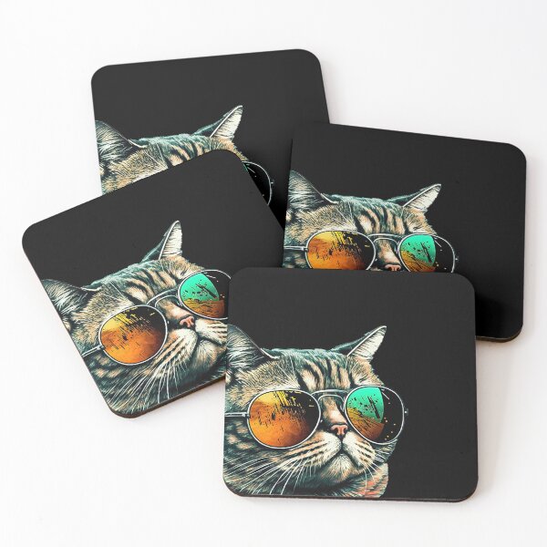 Item preview, Cool Cat With Sunglasses Art designed and sold by Digital Mindscape.