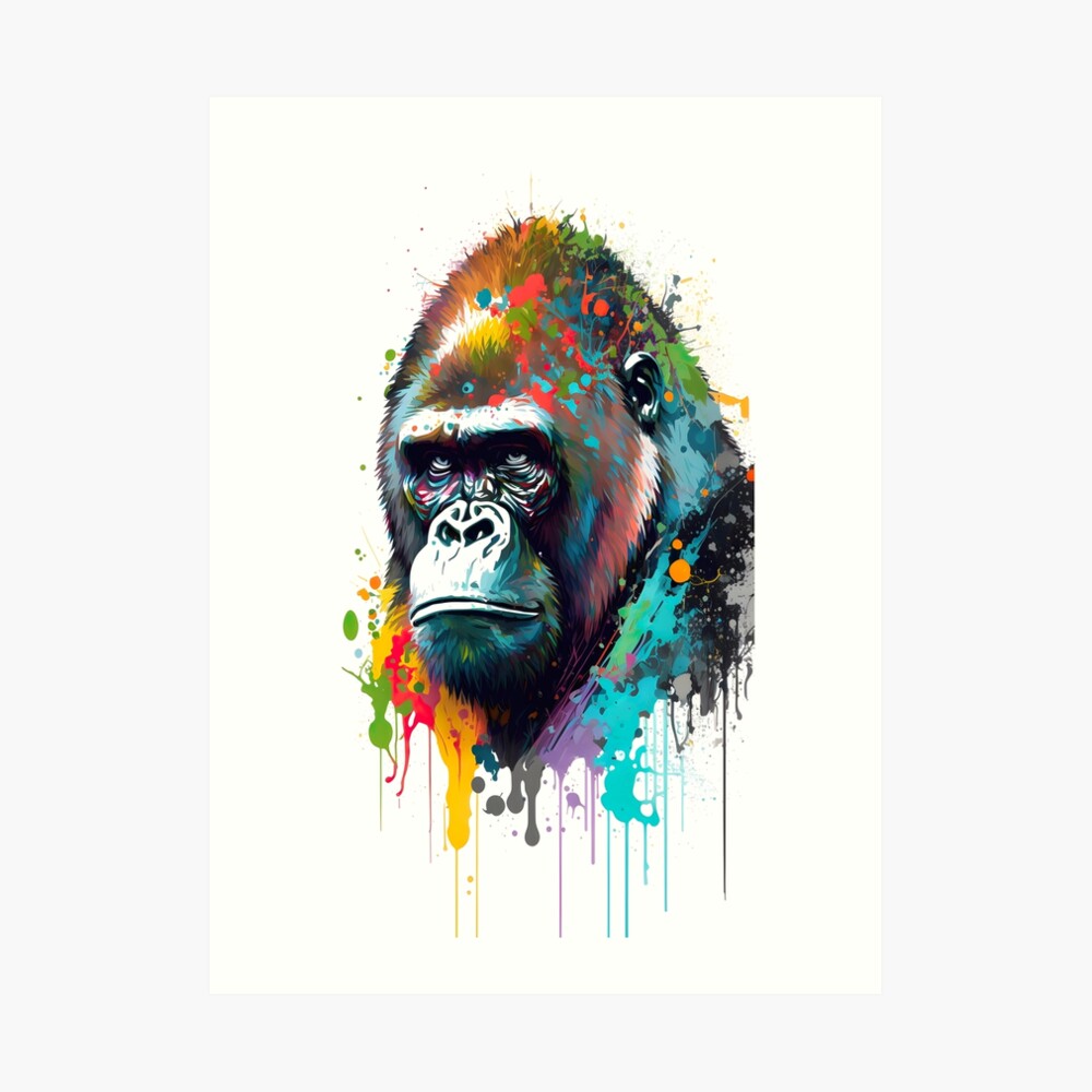 Gorilla Photograph, Color Photography, Nature Photo, Wall Art, Wildlife  Decor, Art Print, Animal Portrait, Primate, gorilla, Close-up 2 