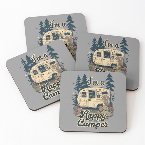 Item preview, Retro Vintage Camping Trailer, I'm a Happy Camper designed and sold by Itaya Art.