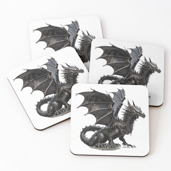 Item preview, Epic High Detailed Black Dragon: High Fantasy Magic and Roleplay games designed and sold by Fantasy-Forge.
