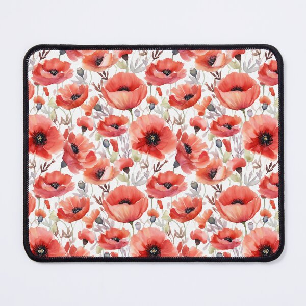 Item preview, Poppy watercolor floral pattern designed and sold by ZolwPodroznik.