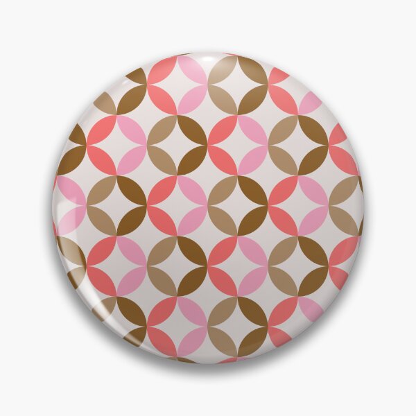 Item preview, Patrón geométrico Midmod (rosa/dorado/marrón) designed and sold by Design Minds Boutique.