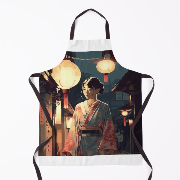 Item preview, Japanese Girl Under Lantern Light designed and sold by AnimeGearHub.